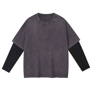 Camiseta de Alta Calidad, 180g, Personalizable, Casual, Lisa, de Manga Corta, Holgada, 100% Algodón Jersey, Ecológica, Transpirable, Estilo Vintage - Product Image 6