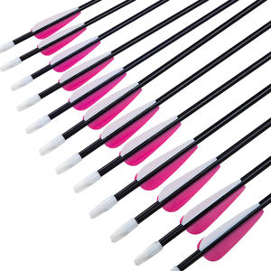 Flèche légère durable en fibre de verre de 6mm/6.75mm avec plume en plastique à pointe en acier utilisée pour l'outil de tir à l'<span class=keywords><strong>arc</strong></span> des jeunes - Product Image 5