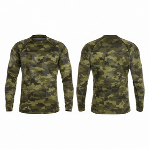 Nouveau design OEM ODM – T-shirt de compression camouflage à manches longues, respirant, couche de base pour le fitness et les sports de plein air - Product Image 3