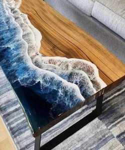 Modern Handmade Solid Wood <b>Epoxy</b> Resin River <b>Coffee</b> <b>Table</b> Live Edge Custom Luxury Living Room Home Villa Furniture - Product Image 4