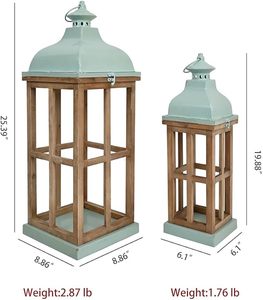 Lanterne en bois de designer, fabricant fiable, avec couvercle en verre, porte-bougie décoratif pour mariage, événements et hôtels - Product Image 4