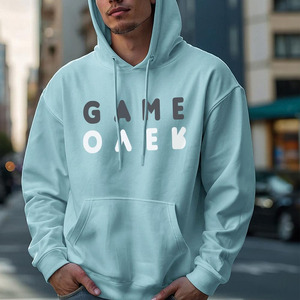 Sudadera extragrande de alta calidad, mezcla de algodón, al mejor precio, para hombre, de color sólido, la más vendida. - Product Image 3