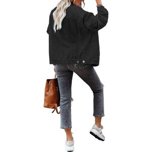 2025 chaqueta vaquera de gran tamaño para mujer Boyfriend Trucker abrigos cómodos - Product Image 1