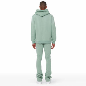 Ensemble de survêtement d'hiver respirant vert menthe pour homme, streetwear, sweat-shirt à capuche et pantalon de jogging, deux pièces décontractées - Product Image 2