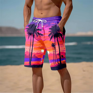 Nouveauté été : Short de plage Harajuku 3D imprimé cocotiers, motif palmiers, pour hommes – Vente en gros - Product Image 5