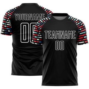 Camiseta de Fútbol Personalizada para Hombre y Mujer, Cuello en V, Manga Corta, Impresión Sublimada, Transpirable, 100% Poliéster, Nombre del Equipo, Número, Adulto - Product Image 6