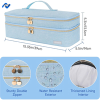Étui de voyage double couche compatible avec la brosse sèche-cheveux Revlon One-Step, le volumateur/coiffeur, les outils chauffants, sac de rangement portable
