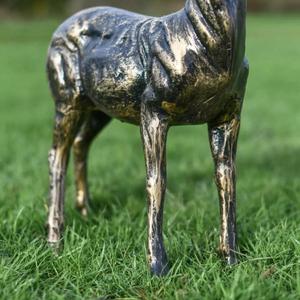 Sculpture de renne en bronze de style campagnard, décoration de Noël, prix de gros - Product Image 4