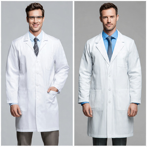 Blouses de laboratoire pour médecins en gros, de haute qualité, tricotées, 100 % coton, confortables et respirantes - Product Image 3