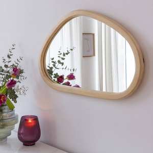 Miroir Vandana Optima Vento en bois de manguier clair - Product Image 2