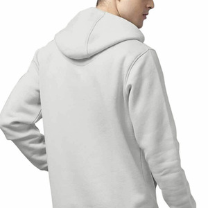 Sweat à capuche personnalisé pour homme, gris clair, avec graphisme typographique motivant, poche kangourou, polyester/coton, décontracté - Product Image 6
