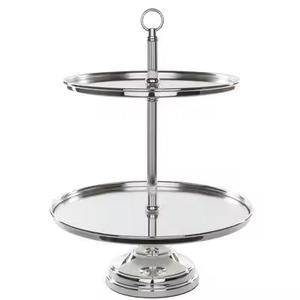 <b>Buffet</b> Service Metal Cake Stand Cake Display Stand Dessert Serving Tray Event <b>Table</b> Decoration - Product Image 6