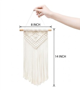 Juego de 3 Tapices de Pared de Macramé Boho Hechos a Mano, Decoración de Pared Tejida con Cuerda de Algodón, Tapiz Decorativo Hecho a Mano para Sala de Estar y Dormitorio - Product Image 6