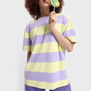 Camiseta de Alta Calidad para Mujer, Talla Grande, Corte Regular, Verano, Transpirable, Manga Corta, 100% Algodón, Estilo Urbano, 220g, en Oferta - Product Image 2