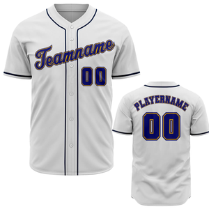Maillot de baseball blanc à manches courtes, boutonné, uniforme d'équipe personnalisé, respirant, en polyester, chemise de sport athlétique - Product Image 1