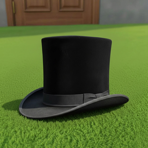 Sombrero de Vaporín Negro Hecho a Mano de Primera Calidad, Sombrero Victoriano de Seda para Hombre, Disfraz de Cosplay - Product Image 2