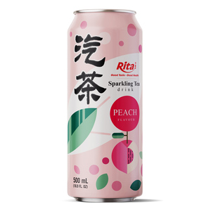 Exportateur vietnamien de marque privée 500ml de boisson pétillante au thé aux pommes de haute qualité Service OEM/ODM Carbonate de soda aux fruits mous - Product Image 3