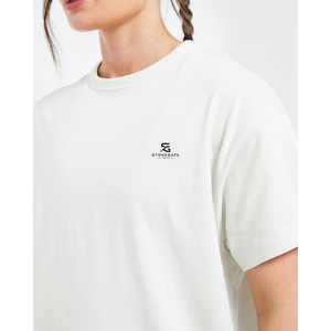 Camisetas de Verano Casuales de Manga Corta para Mujer, Corte Ajustado, Algodón, Logotipo Personalizado, Impresión DTG y Serigrafía 2026 - Product Image 5