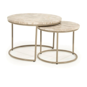Round Steel <b>Coffee</b> <b>Table</b> with Golden Legs Marble Top Handmade Midcentury <b>Modern</b> Eco-Friendly Easy to Clean Living Room Furniture - Product Image 1