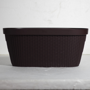 Haute qualité <span class=keywords><strong>pas</strong></span> <span class=keywords><strong>cher</strong></span> pays garde-corps rotin plastique Pot de <span class=keywords><strong>fleur</strong></span> longue boîte de jardinière ovale <span class=keywords><strong>pour</strong></span> <span class=keywords><strong>balcon</strong></span> maison jardin décor extérieur - Product Image 2