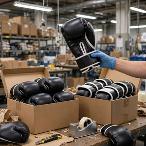 Custom OEM/ODM Leather for Closure Boxing Gloves with Adjustable Wrist <b>Strap</b> Unisex Training Gloves - Product Image 4