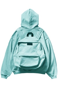 Sac à dos personnalisé pull zippé 350 GSM Hoodies Logo personnalisé Poids lourd Streetwear Design Hoodies Fabricant - Product Image 6