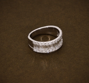 925 <b>Silver</b> <b>Emerald</b> Cut Diamond Vintage Engagement <b>Ring</b> IGI Certified Wedding Anniversary Gift Jewelry - Product Image 2