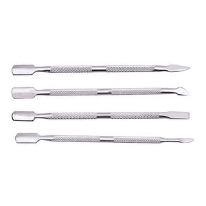 Pousse-cuticules professionnel en acier inoxydable pour manucure/pédicure (3,5'' et 4'') pour le soin des cuticules - Product Image 1