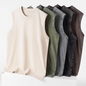 Stylish Fashionable Casual Men Tank Tops 100% Cotton Washed Polyester/Cotton Breathable Low Price High Quality OEM Custom - Product Image 6