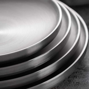 Plato de Barbacoa de Acero Inoxidable de Doble Capa, Plato para Carne, Frutas y Pan, Plato para Barbacoa al Aire Libre y Camping - Product Image 6