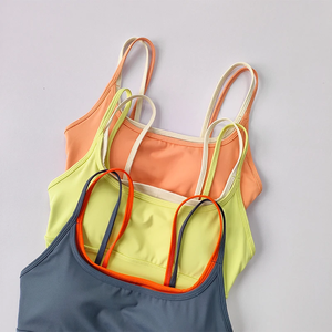 Sujetador deportivo para mujer, de verano, con absorción de impactos, doble tirante, tipo chaleco de yoga, de secado rápido, antideslizante, moldeador, para fitness - Product Image 6