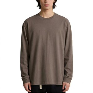 Chemises pour hommes de toutes les tailles, en tissu 100% coton, confortables, à manches longues, col rond, pour toutes les saisons - Product Image 1