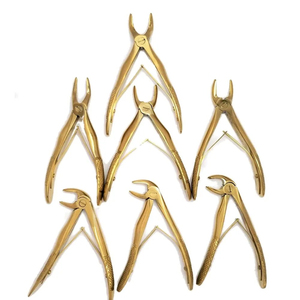 Pinzas de Extracción Dental con Recubrimiento de Oro y Agarre Moleteado, Alicates Manuales para Extracción de Dientes, Instrumento Quirúrgico Clase I - Product Image 5