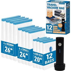 Sacchi Sottovuoto Salvaspazio Sigillabili per Vestiti, Bagagli da Viaggio, Biancheria da Letto, Accessori, Coperte, Piumoni, Cuscini e Oggetti da Trasporto - Product Image 1