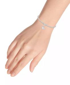 Bracelet à breloques papillon perlé plaqué argent | Macy's - Product Image 4