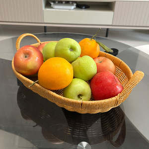 Großhandel Handgewebtes PP-<span class=keywords><strong>Rattan</strong></span> Aufbewahrungstablett Ovaler Korb Brot- und Speiseplatte Obst- und Kuchenplatte Serviertablett - Product Image 1