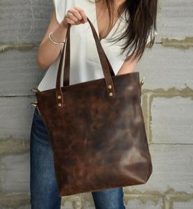 Grand sac marron fait main en cuir pleine fleur, sac à bandoulière pour femme, qualité supérieure, style vintage, fournisseur en gros - Product Image 3