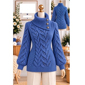 Pulls 100% acrylique ou coton, calibre 12, pour femmes, très tendance, style décontracté, pour la saison hivernale, fournisseur du Bangladesh. - Product Image 6