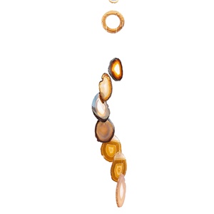 Carillon éolien de haute qualité en agate koala, tranches de géode, décorations de Noël, arts et artisanat, tranches d'agate naturelle colorées, carillons éoliens - Product Image 2