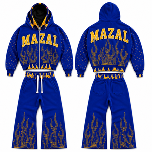 Chándal de algodón al por mayor, chándal de entrenamiento de forro polar grueso, MOQ bajo, fábrica personalizada - Product Image 4
