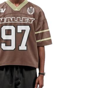 เสื้อยืดแขนสั้นระบายอากาศได้ดีทรงฮิปฮอปของผู้ชายเสื้อลายตาข่ายคอวีลายกราฟิกไซส์ใหญ่พิเศษออกแบบได้ตามต้องการ - Product Image 4