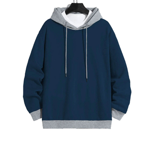 Sudadera con capucha para hombre, de tejido grueso y resistente, mezcla de poliéster/algodón, forro polar ecológico, estilo oversize con hombros caídos, cierre completo, última moda de invierno - Product Image 6