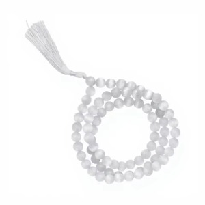 Collier Mala 108 Perles Illuminées Rondes avec Pompon, Bijou de Prière Religieux Unisexe pour Méditation et Yoga - Product Image 1