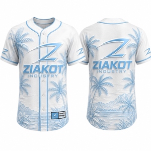 ZIAKOT Men's <b>Baseball</b> Jersey Striped Sublimated Breathable Short Sleeve Regular Fit All Seasons Sport Apparel - Product Image 5