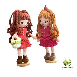 Handmade Crochet Anime Doll Cute Amigurumi Character Toy Custom Design Soft Yarn Doll Gift for Kids Baby Safe Cotton Plush - Product Image 4