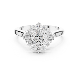 Anillo de compromiso personalizado de oro rosa de 14 quilates COUTURE, joyería de diamantes de moissanita de proveedor de confianza - Product Image 6