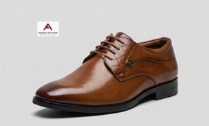 Chaussures habillées Oxford marron à bout pointu pour hommes avec fermeture à lacets, élégantes pour affaires, mariages et soirées - Product Image 3