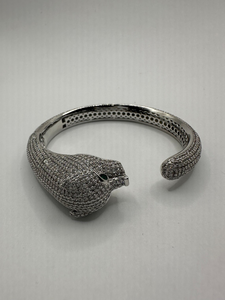 Bague Panthère en Argent Moissanite, Bijou Animal Sertie de Pierres, Luxe Hip Hop, Pour Hommes et Femmes, Cadeau Tendance - Product Image 2