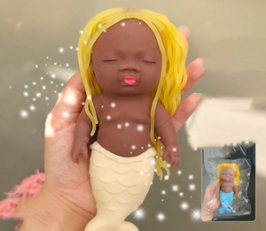 Figurines Jouets en Plastique et Caoutchouc Extensibles à Tirer, Poupée Anti-Stress en TPR Remplie de Sable, Sirène Extensible Unisexe - Product Image 3