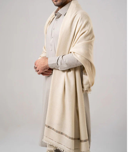 Wholesale Premium Quality Long Muslim Men Silk <b>Shawl</b> Soft Winter Breathable Quick Dry Knitted Kashmiri <b>Wedding</b> OEM - Product Image 6